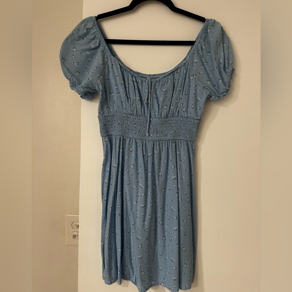 Hollister Light Blue Floral Dress